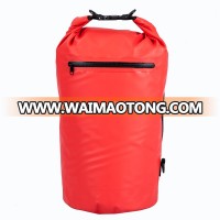 red pvc tarpaulin  waterproof backpack for outdoor sport