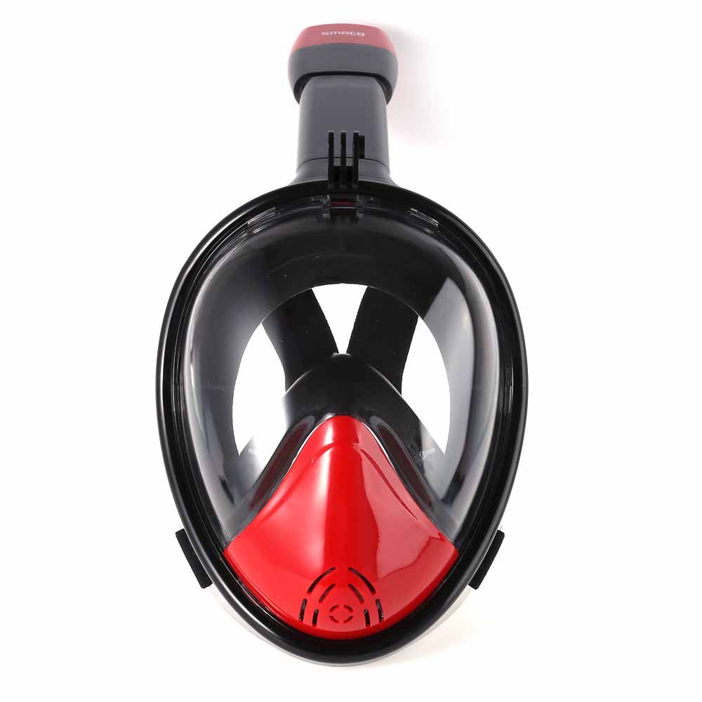 Red+Black Full Face Snorkel Mask Dry Diving M2098g Ce RoHS FDA